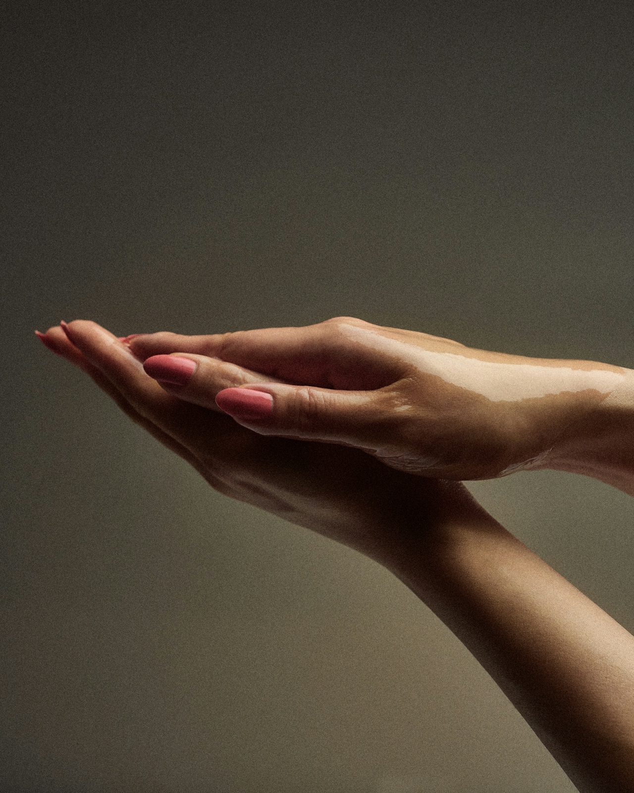 rubbing cuticle oil into nails