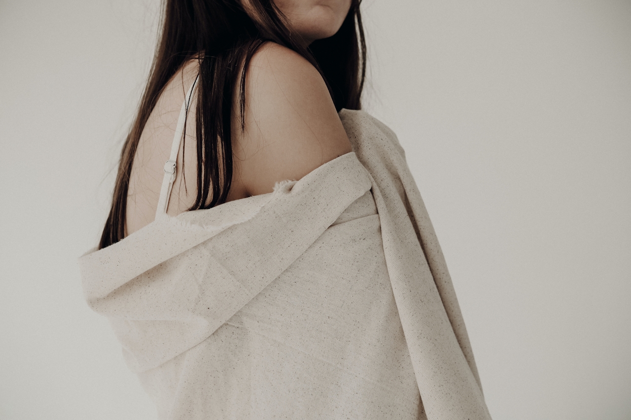 neutral color image of woman natural skincare